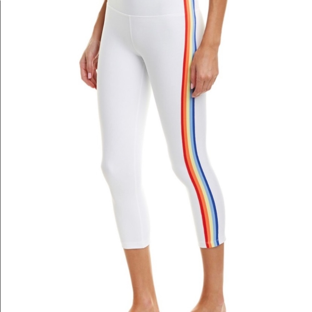 Spiritual Gangster White Rainbow Leggings XS NWOT